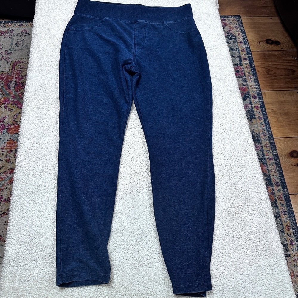 A New Day, High Waisted Super Soft Dark Blue Pull on Jeggings, XL